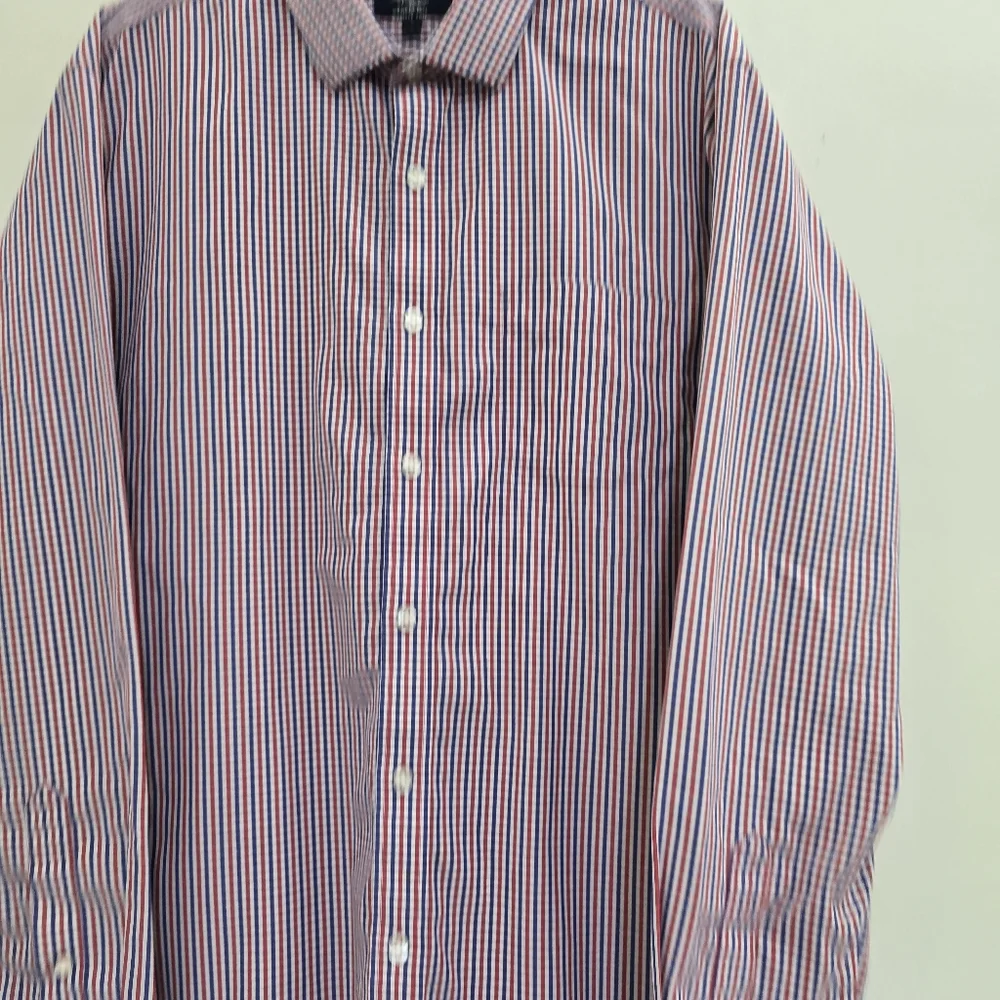 J. CREW size XL Thompson 80s 2 Ply‎ Plaid Wrinkle Free Button Down Dress Shirt